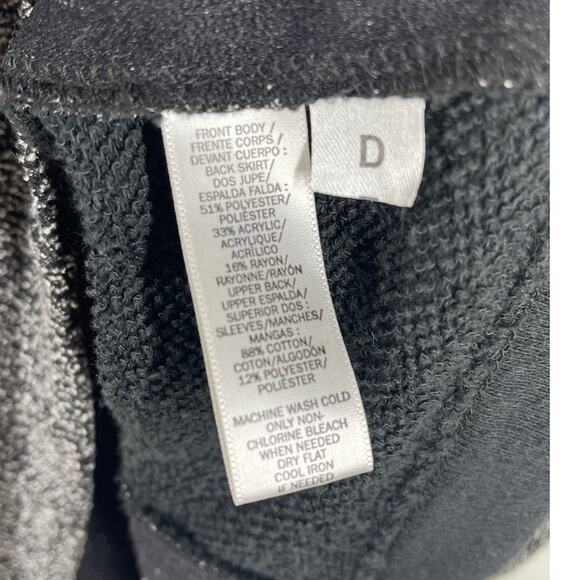 Lou & Grey Womens Size‎ S Sweater Dress Gray Black Long Slv Back Zip - Picture 6 of 6